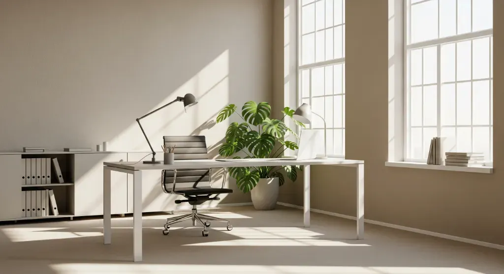 Minimalistyczne biuro